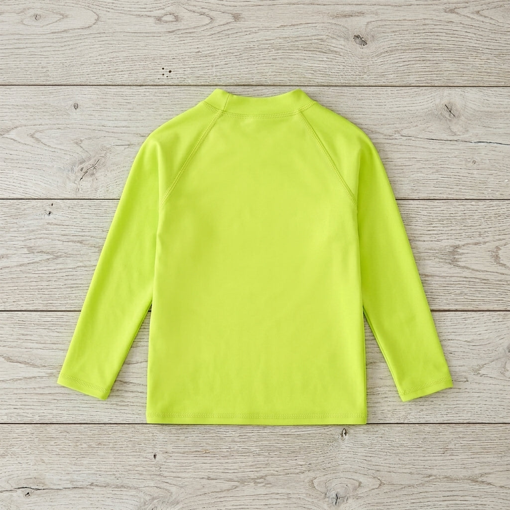 Fluorescent Split Long Sleeve Surf Suit Quick Dry Sun Protection For Teens