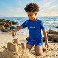 2026 New Boys Split Swimsuit High Elastic Quick Dry Plus Size Kids Swimwear